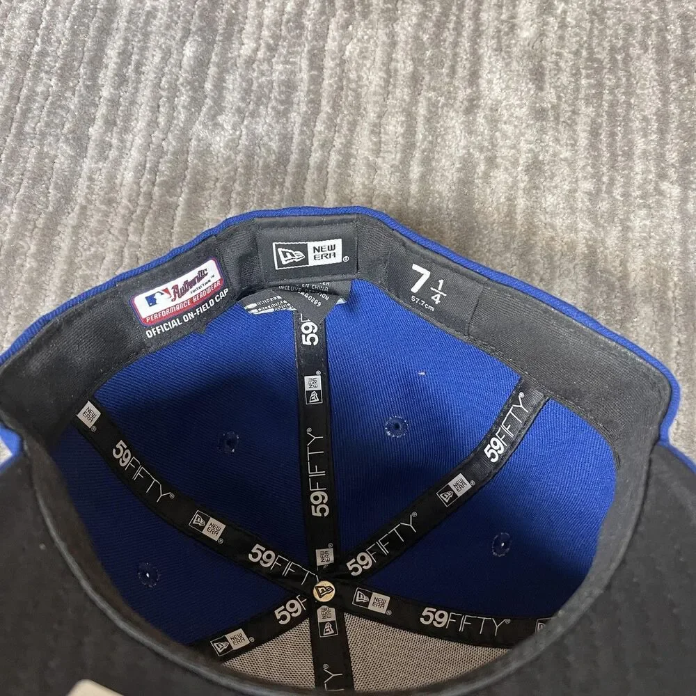 Kansas City Royals Hat Cap Fitted Mens 7 1/4 Blue MLB Baseball 59FIFTY New Era